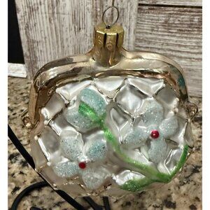Christopher Radko Her Purse Glass Blown Christmas Ornament Handbag Retired